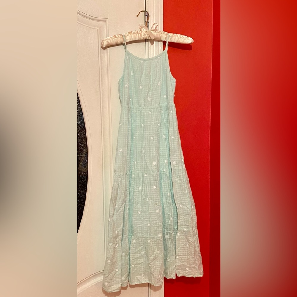 Girls mint green dress by cat & jack size large (10-12)